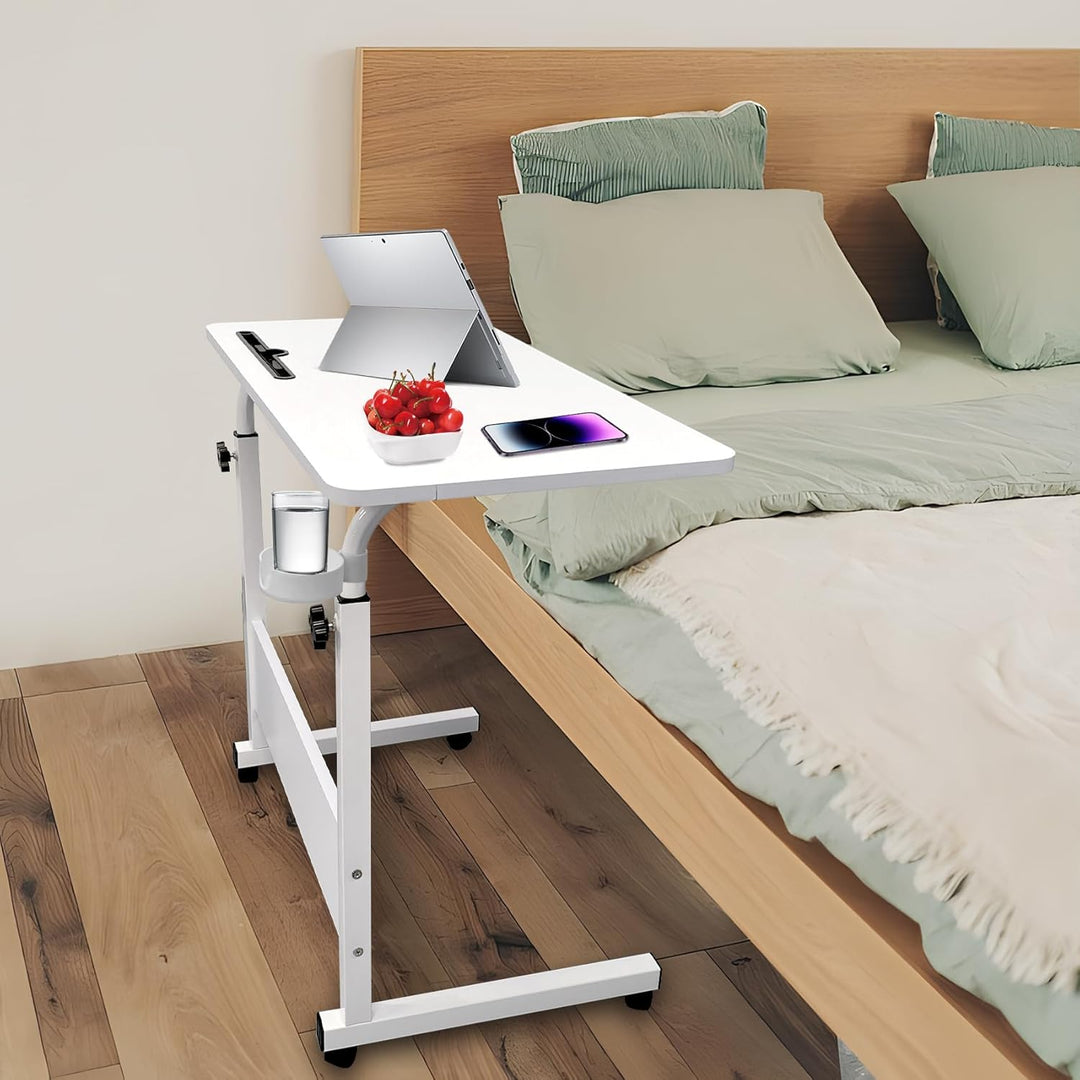 Lisslune | Adjustable Laptop Desk | Multi-Purpose, Height-Adjustable & Mobile for Home Office, Bedside or Sofa Use