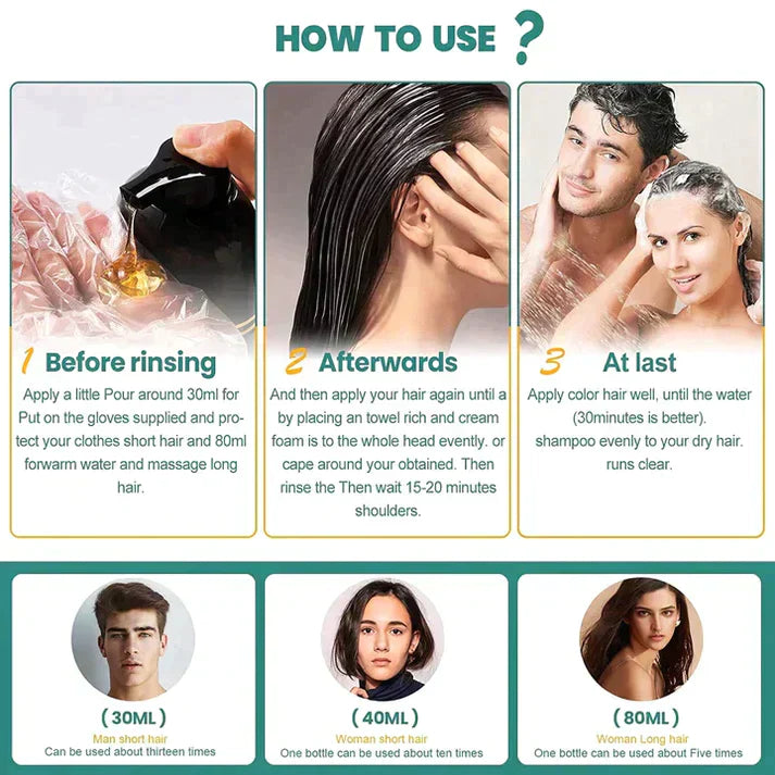 Lisslune | BLACK HAIR DYE SHAMPOO (AYURVEDIC NO SIDE EFFECT)