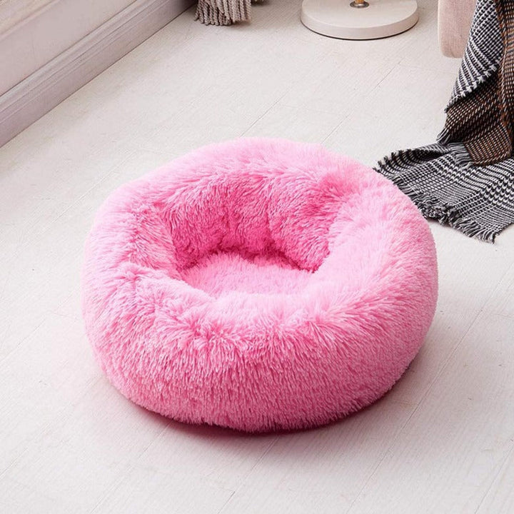 Lisslune | Beef Plush Calming Donut Dog Bed for Small to Large Dogs