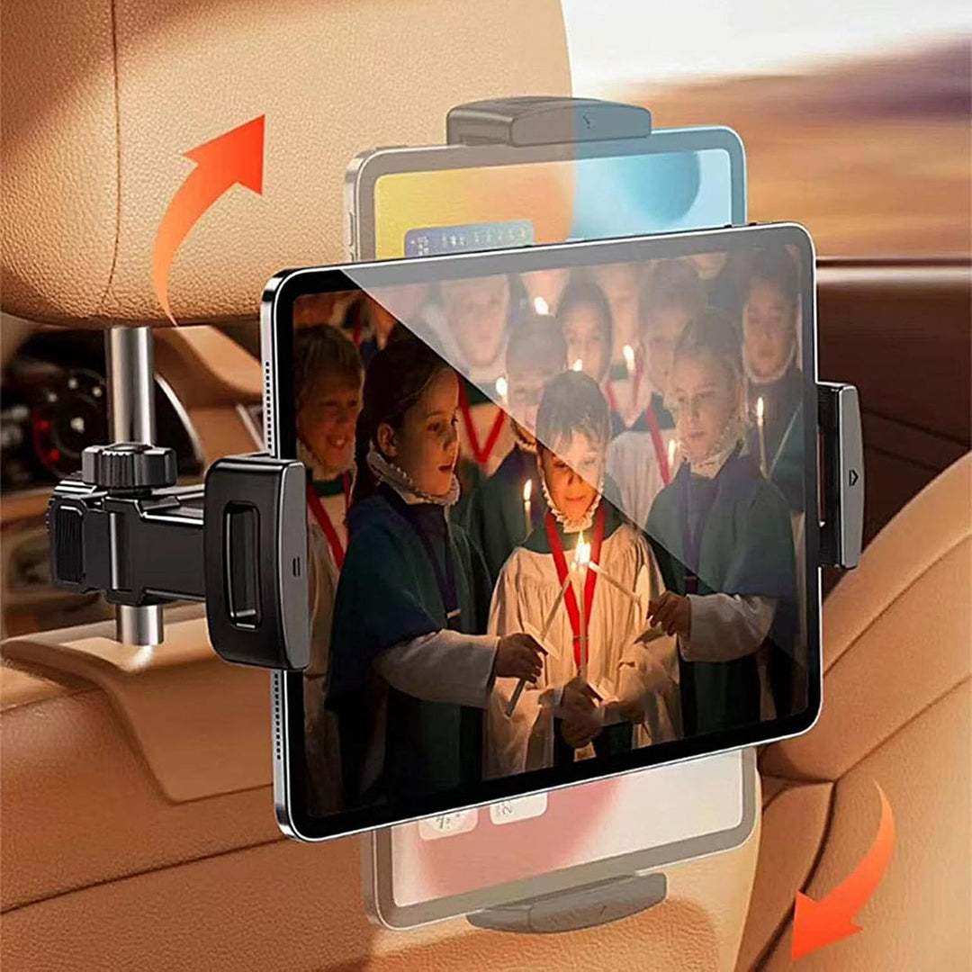 Lisslune | Car Headrest Tablet Holder – Adjustable 360° Backseat Phone & Tablet Mount – Movira