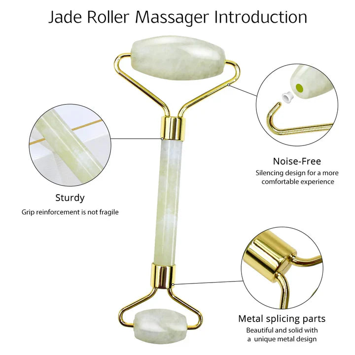 Lisslune | Instant Glow Gua Sha & Jade Roller Set | For radiant skin and natural relaxation