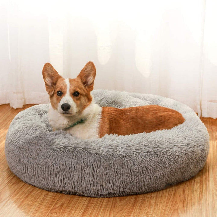 Lisslune | Beef Plush Calming Donut Dog Bed for Small to Large Dogs