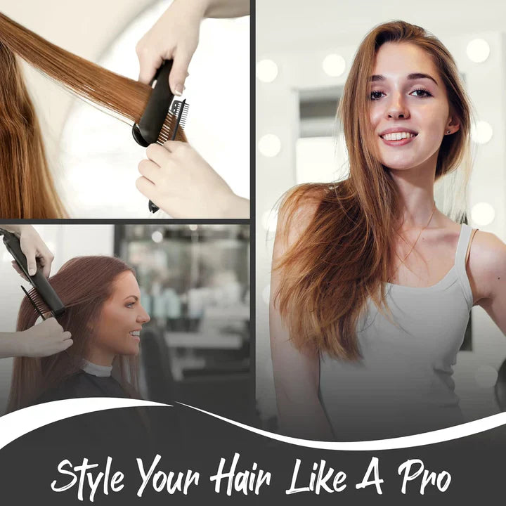 Lisslune | Smoothing Brush – Warm Air Comb for Effortless Hair Styling