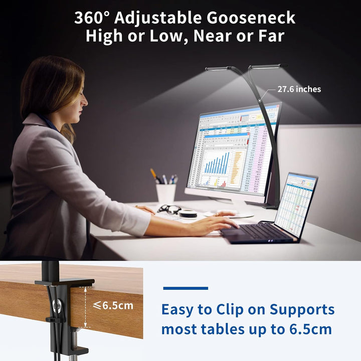 Lisslune | 77 LED Desk Clamp Lamp with 70cm Flexible Gooseneck – Ravien