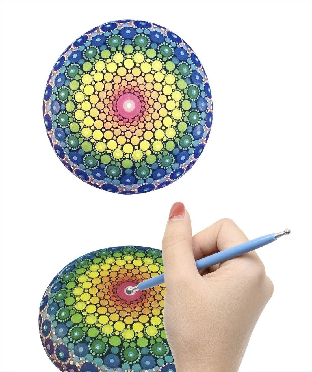 Lisslune | Mandala Artistry Essentials: 18-piece premium dotting tool set for creative expressions