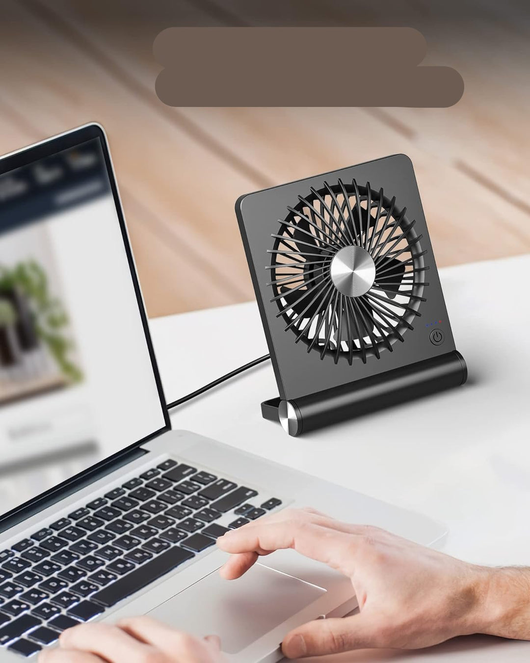 Lisslune | Ultra-Quiet Table Fan with USB – Compact & Powerful