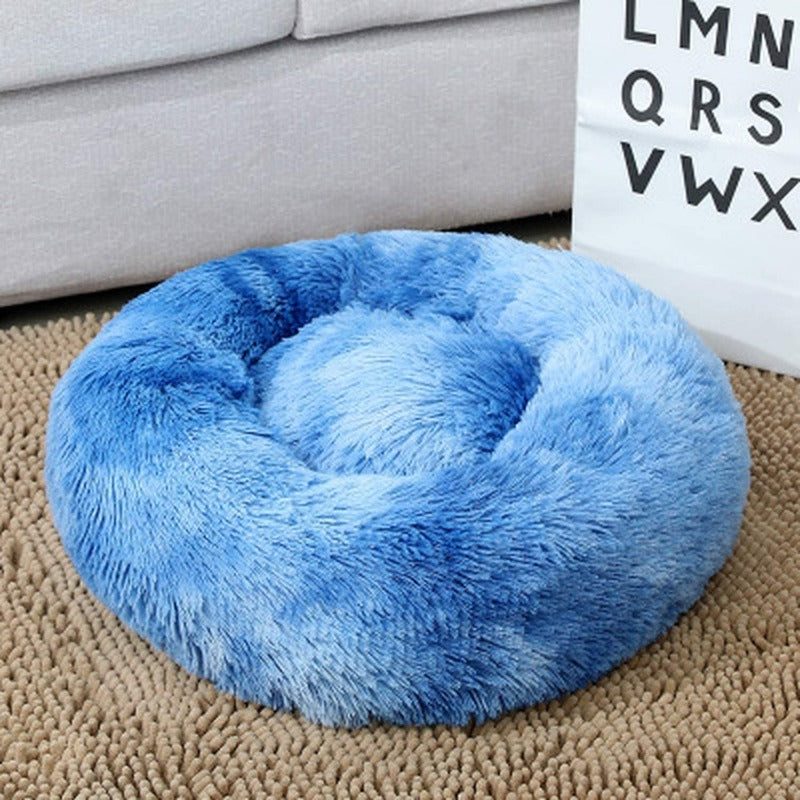Lisslune | Beef Rainbow Extra Plush Calming Donut Dog Beds