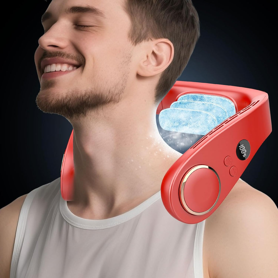 Lisslune | Neck Cooler Pro – Bladeless Neck Fan with Cooling Plate and LED Display