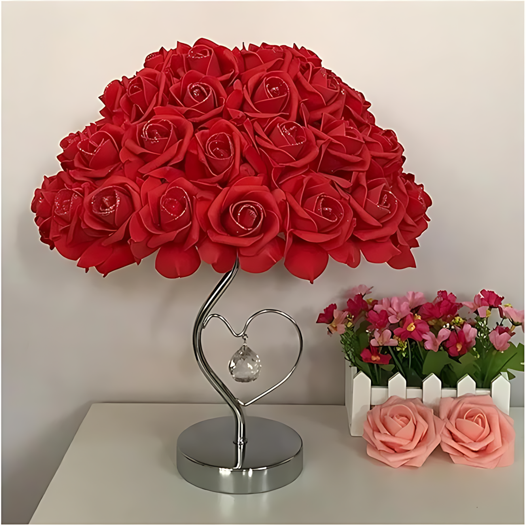 Lisslune | RoseLuxe - Elegant decorative lamp with silver stand