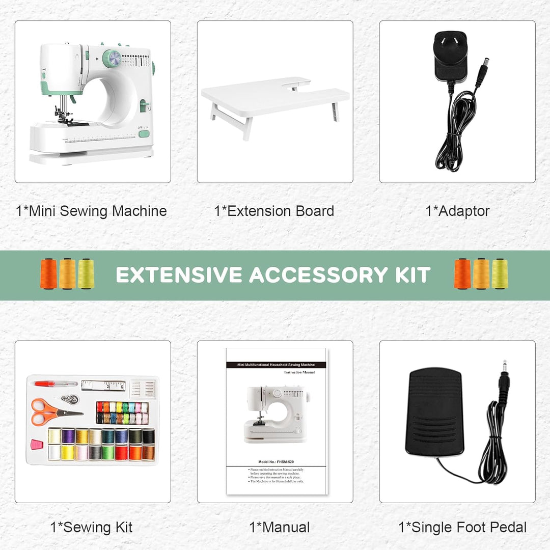 Lisslune | Portable Sewing Machine with 12 Stitches & Extension Table – StitchPro