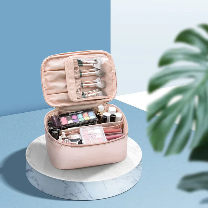 Lisslune | Practical Make-up Organizer for Traveling | With Compartments and Dividers