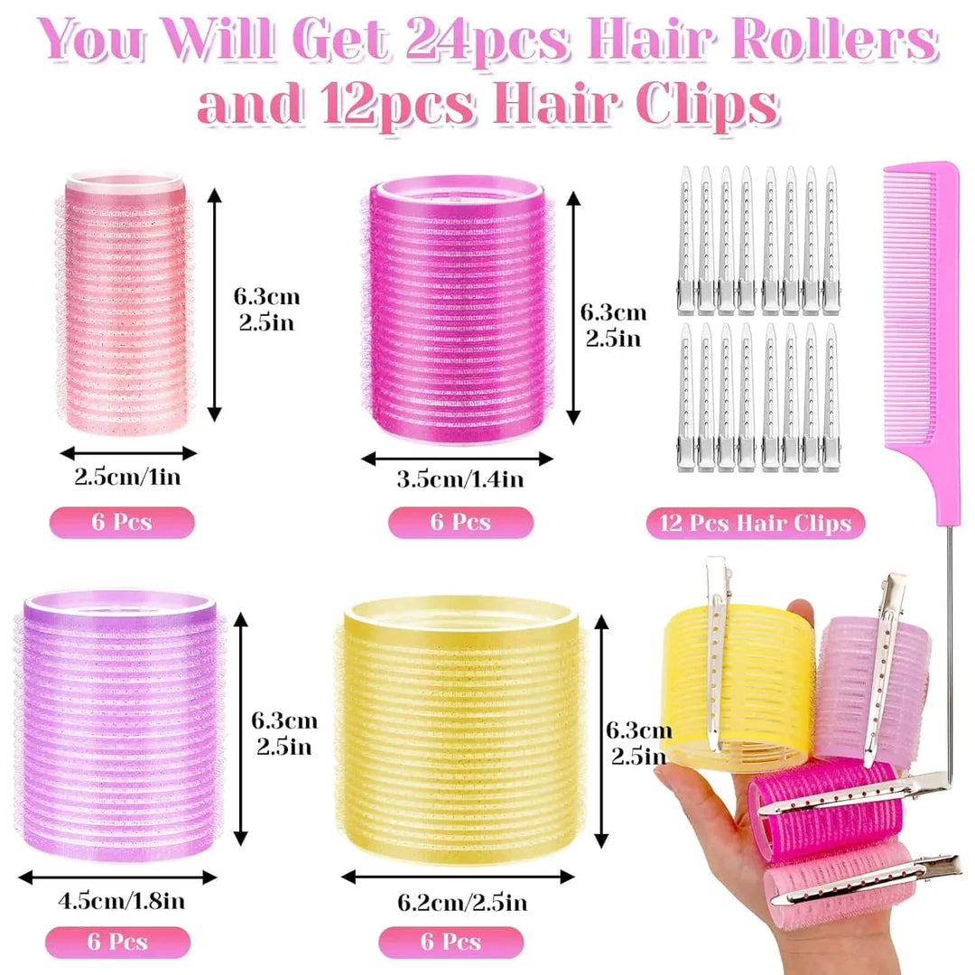 Lisslune | Self-adhesive hair rollers | For voluminous and long-lasting curls