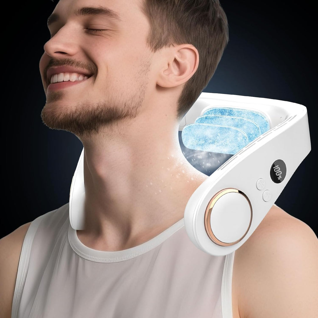 Lisslune | Neck Cooler Pro – Bladeless Neck Fan with Cooling Plate and LED Display