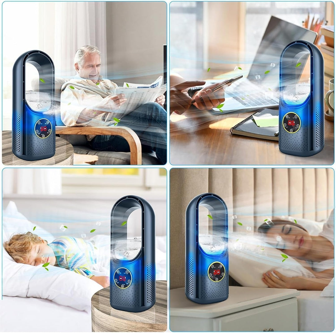 Lisslune | Bladeless Portable Air Conditioner | Ultra-Quiet, Ergonomic Design & Ideal for Home and Office Use