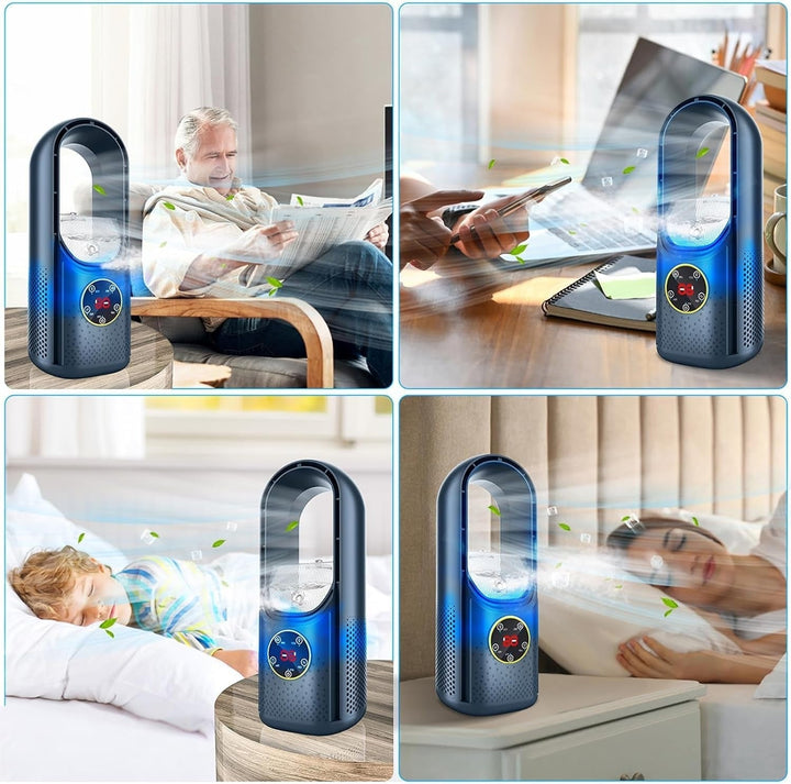 Lisslune | Bladeless Portable Air Conditioner | Ultra-Quiet, Ergonomic Design & Ideal for Home and Office Use