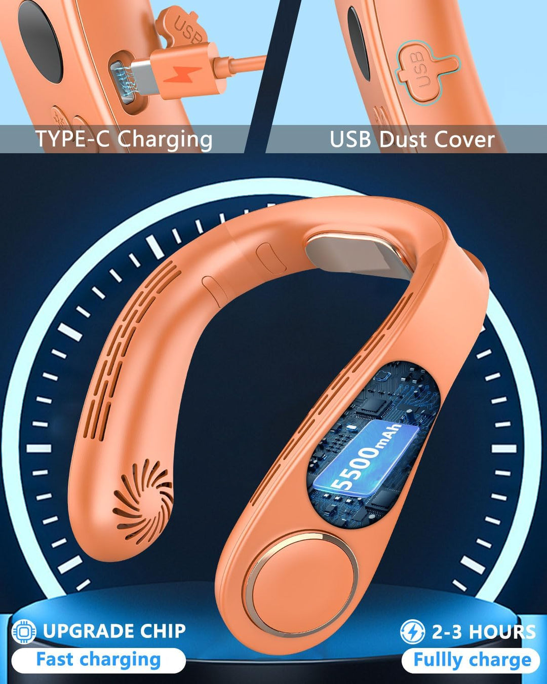 Lisslune | Neck Cooler Pro – Bladeless Neck Fan with Cooling Plate and LED Display