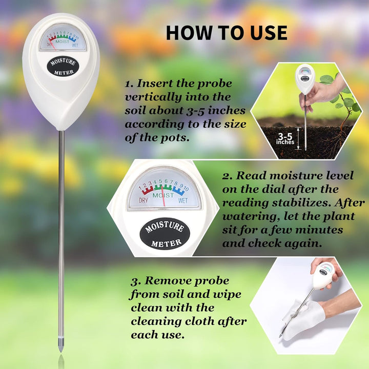 Lisslune | Soil moisture meter for precise moisture measurement in soil – Ideal for plant care