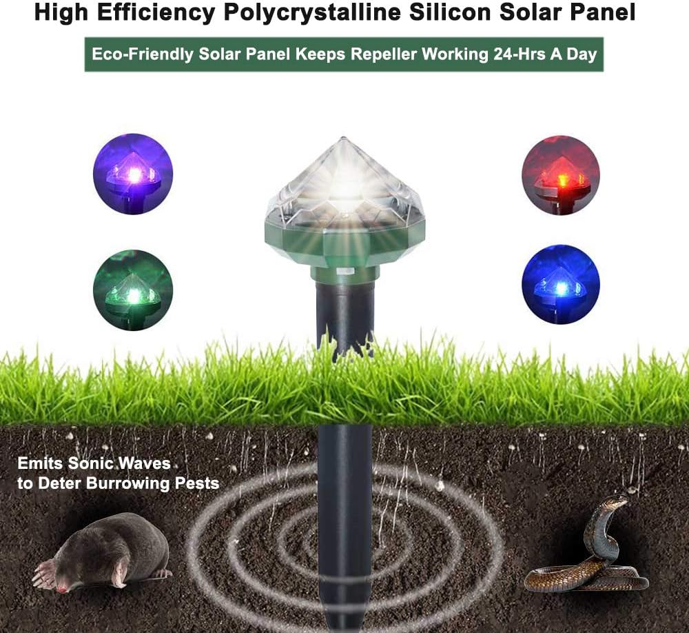 Lisslune | Solar-powered animal repeller for garden and yard – Environmentally friendly protection against mice and rodents