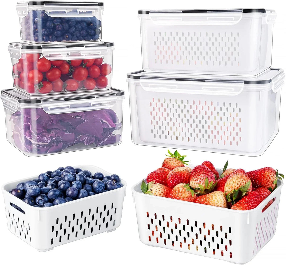 Lisslune | 5-piece Large Food Storage Set with Lids – Freshness Keeping and Practical