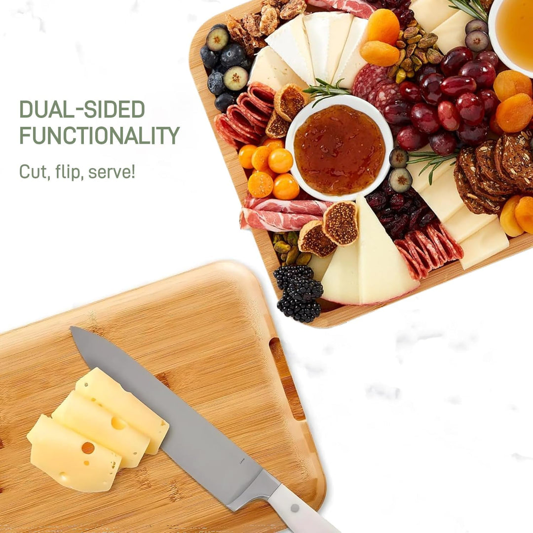 Lisslune | Bamboo Charcuterie Serving Board with Locking Clear Lid – Savorya