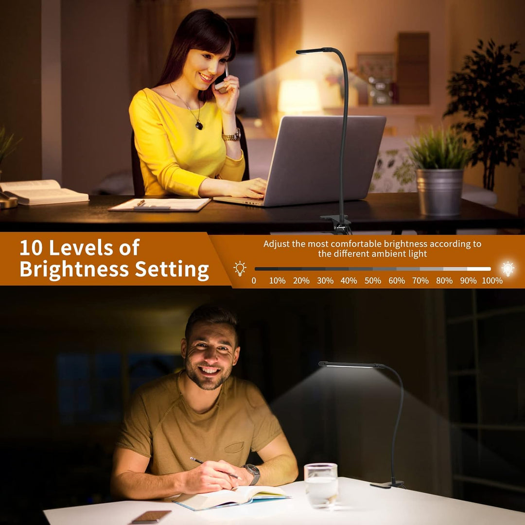 Lisslune | 77 LED Desk Clamp Lamp with USB Power & Flexible Gooseneck – Serava