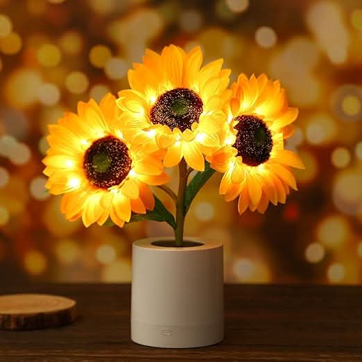 Lisslune | Shimmering Sunflower LED Table Lamp