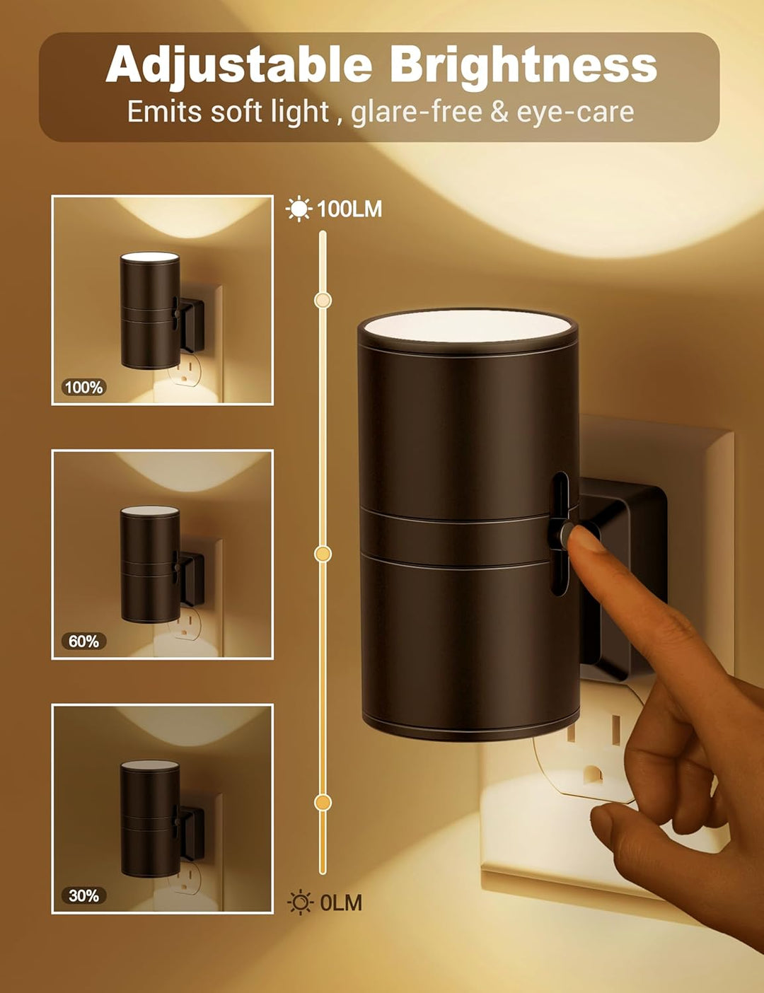 Lisslune | LumiGlow Dimmable LED Nightstand Lamp