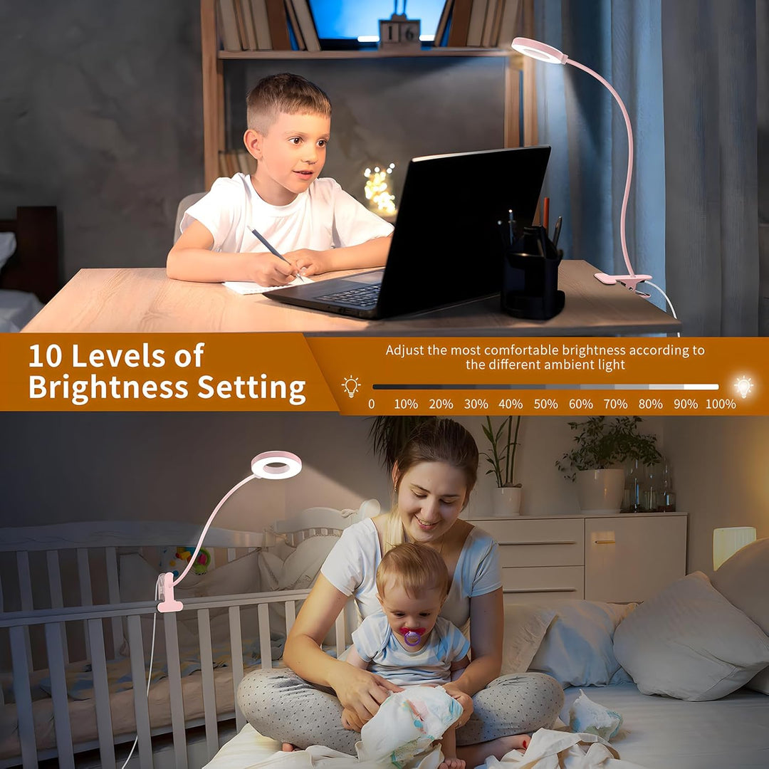 Lisslune | 3 Colour Modes LED Desk Clamp Lamp with  & Flexible Gooseneck – Selvara (1+1 FREE)