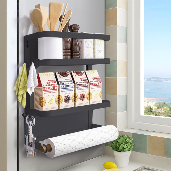 Lisslune | Magnetic Fridge Spice Rack with Paper Towel Holder – Oryden