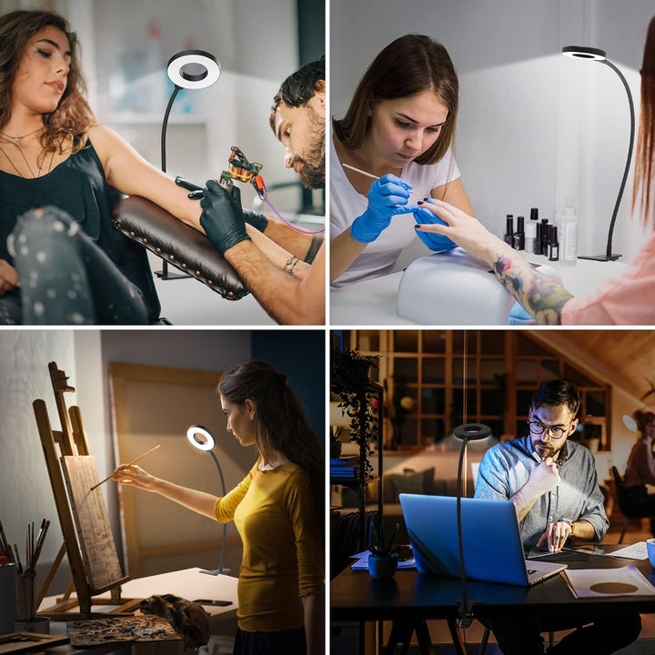 Lisslune | 3 Colour Modes LED Desk Clamp Lamp with  & Flexible Gooseneck – Selvara (1+1 FREE)