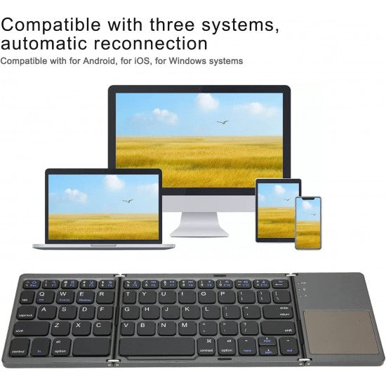 Lisslune | Wireless foldable Bluetooth keyboard, compact, foldable and ready for productivity