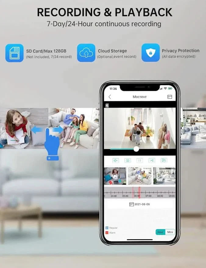 Lisslune | 360° Light Bulb Security Camera with Motion Tracking