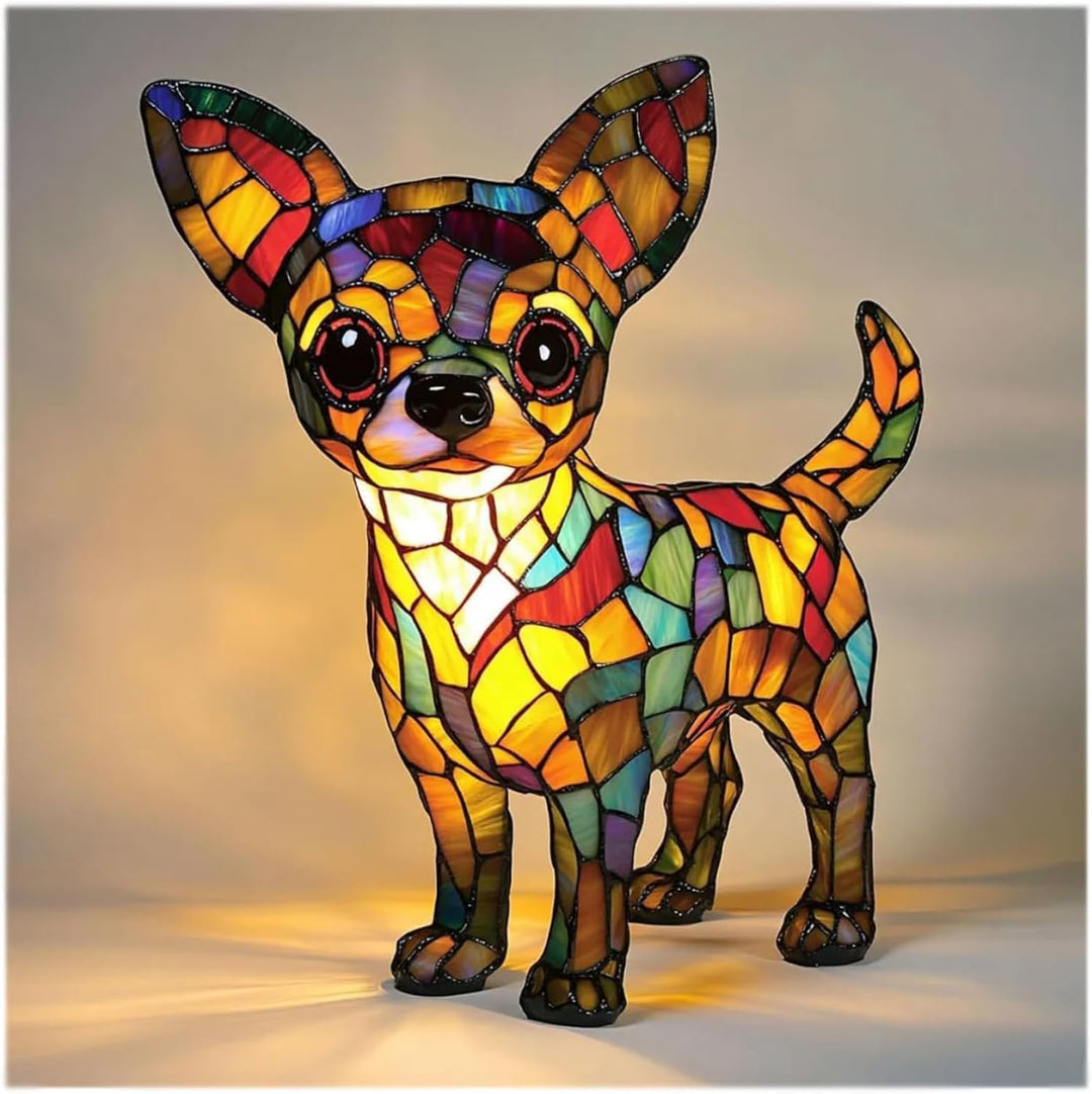 Lisslune | GlowPaw Dog Tribute Lamp – Handmade Acrylic Night Light for Dog Lovers (USB Powered)