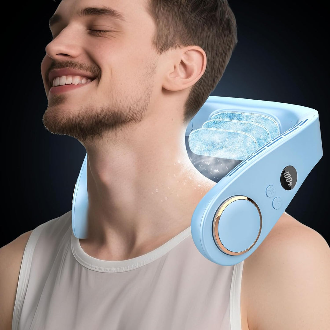 Lisslune | Neck Cooler Pro – Bladeless Neck Fan with Cooling Plate and LED Display