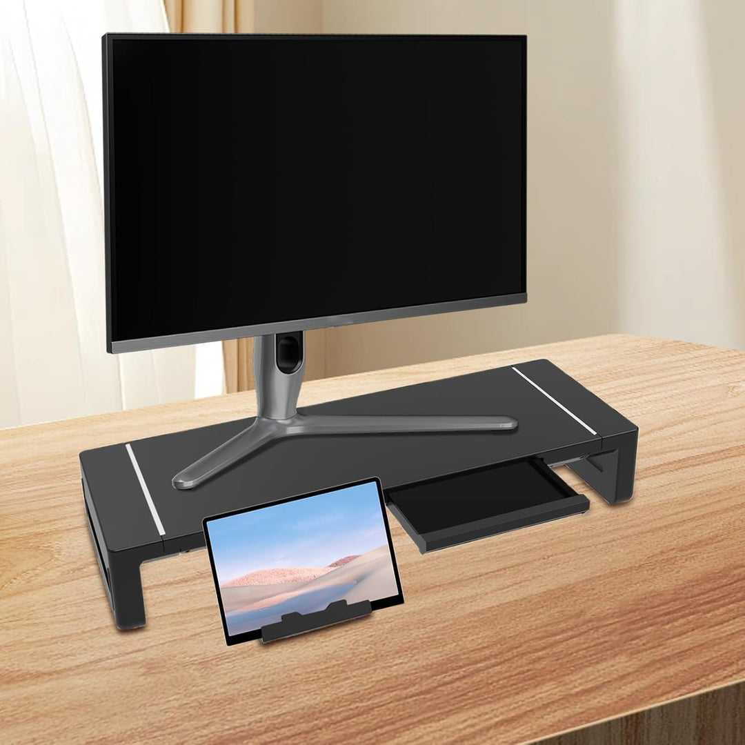 Lisslune | Height Adjustable Monitor Stand with Drawer – Stravon