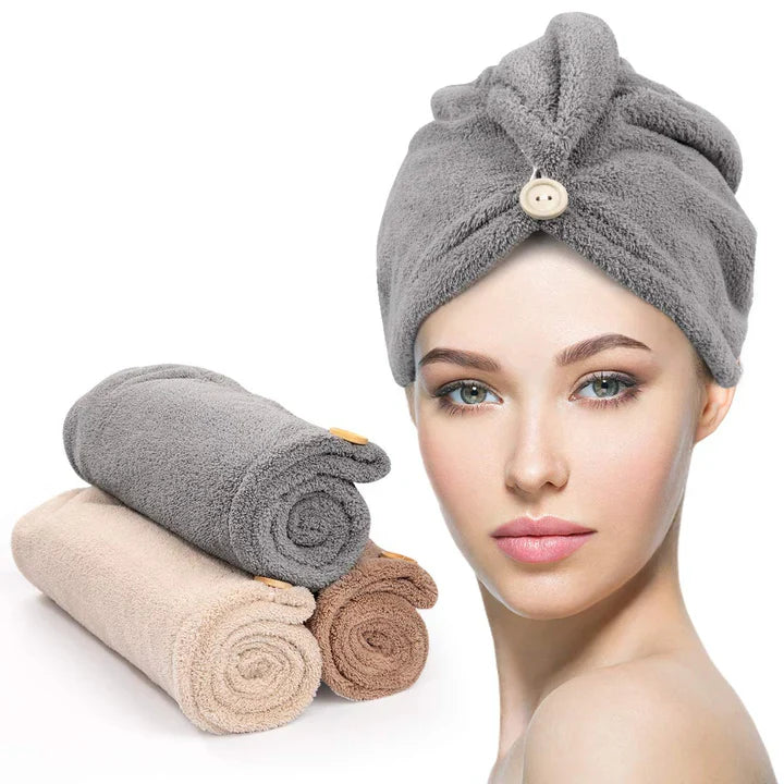 Lisslune | Microfiber Hair Towel Set | 3 Pack for Quick Drying