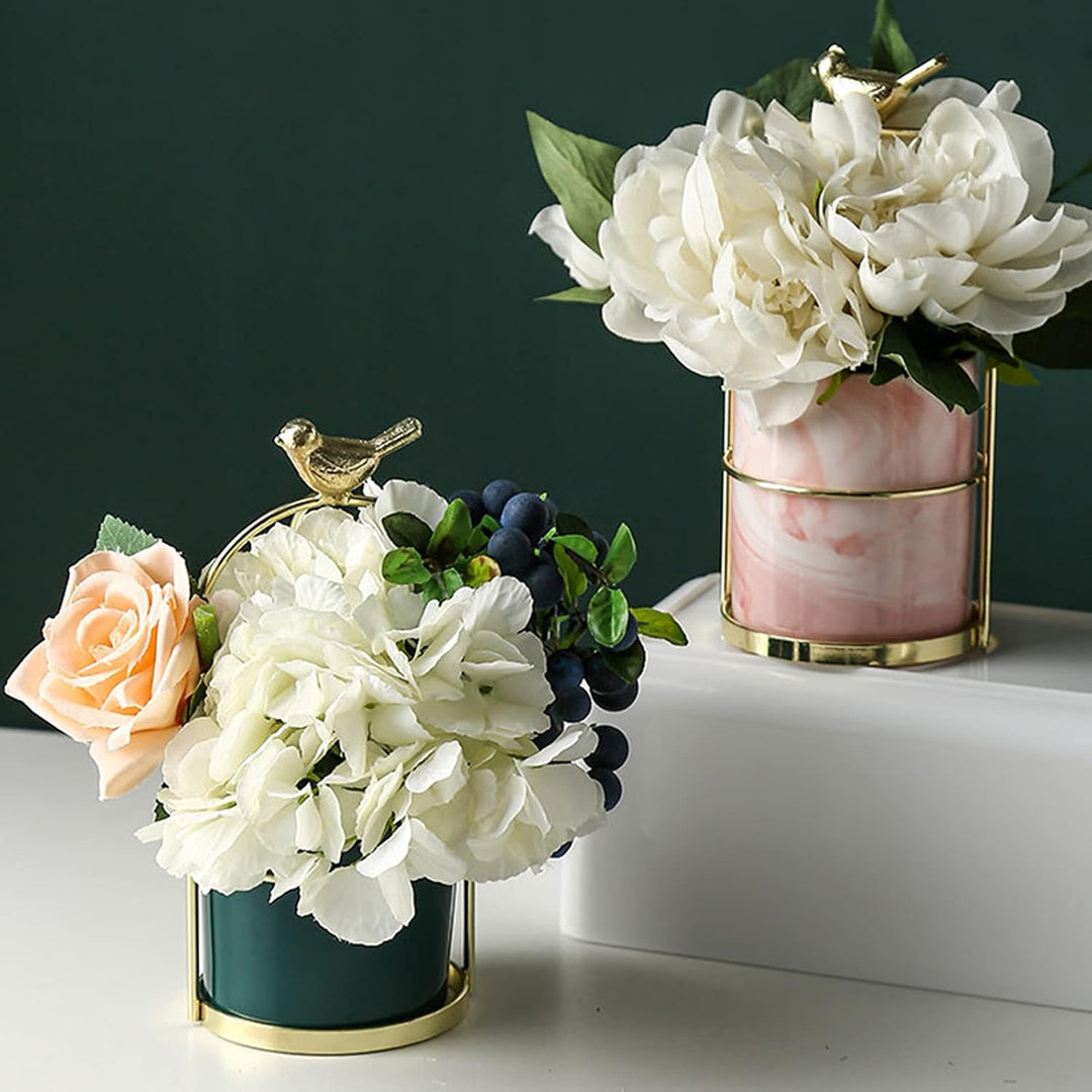 Lisslune | Flower plant pots with bird design for stylish decoration