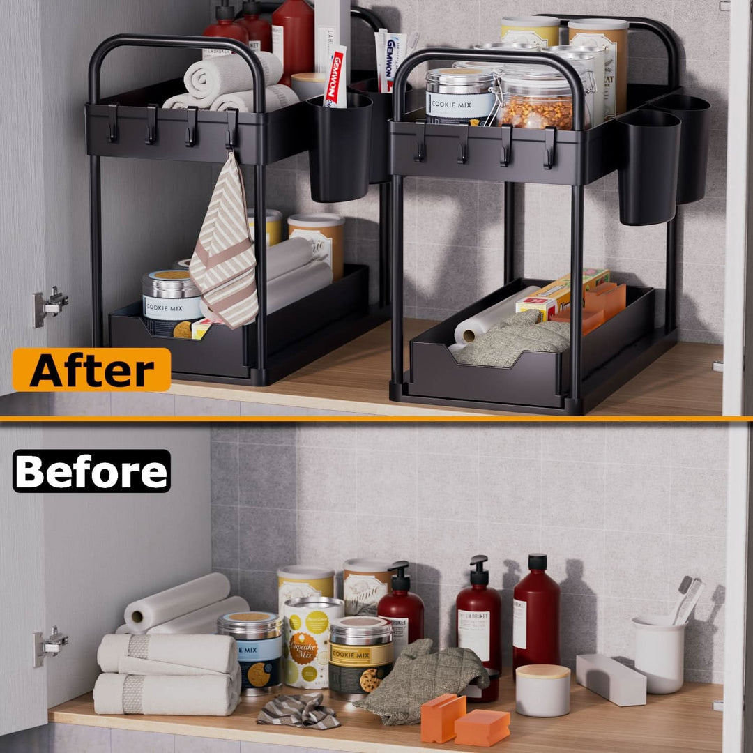Lisslune | EcoSpace - 2-tier under-desk shelf