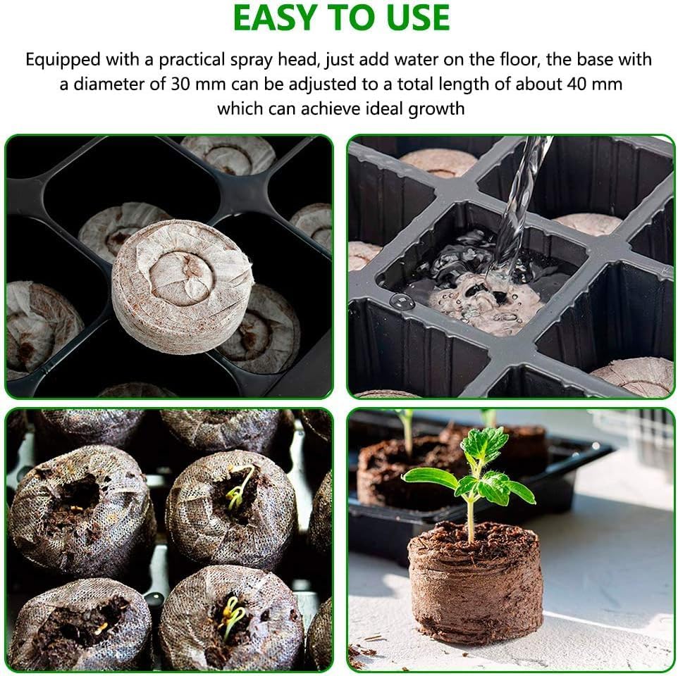 Lisslune | Coconut Fiber Peat Seedling Pellets – Starter for Seed Planting