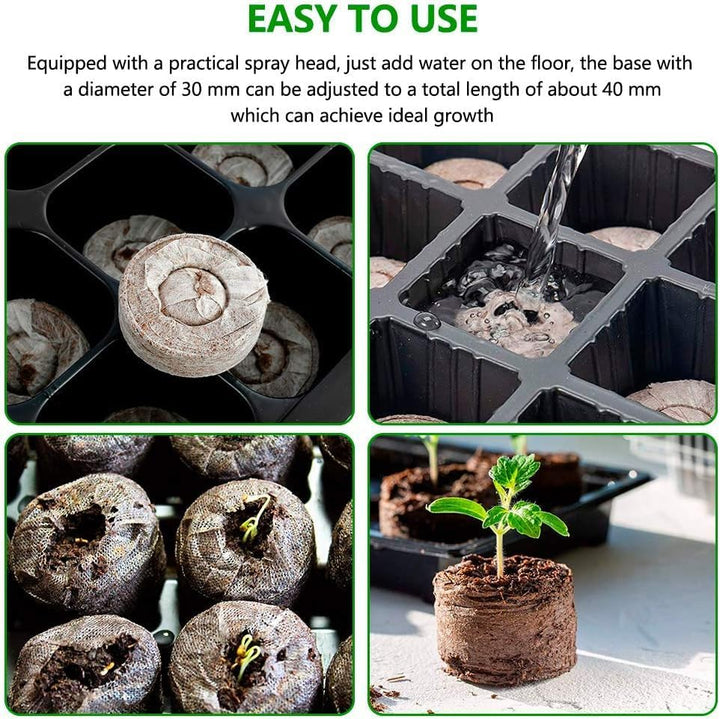 Lisslune | Coconut Fiber Peat Seedling Pellets – Starter for Seed Planting
