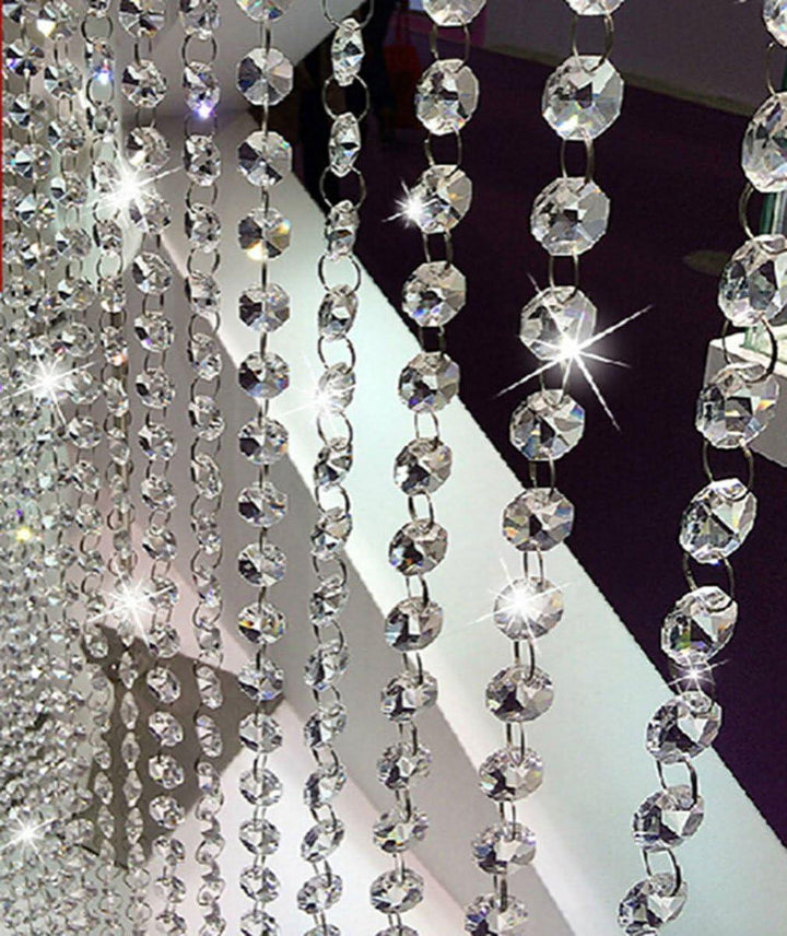 Lisslune | Radiant Diamond Gloss Acrylic Beads Room Divider for Elegant Home Decor