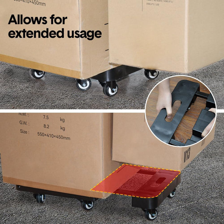 Lisslune | 6-Wheel Folding Hand Truck with 227 kg Capacity & Telescopic Handle – LoadMaster