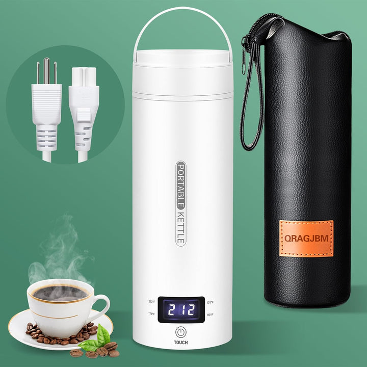 Lisslune | Portable Electric Travel Kettle | Compact Stainless Steel Smart Kettle with LCD