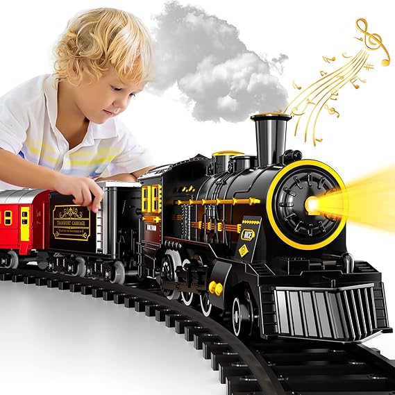 Lisslune | TrackMaster Pro - Battery-operated electric train set with realistic sounds