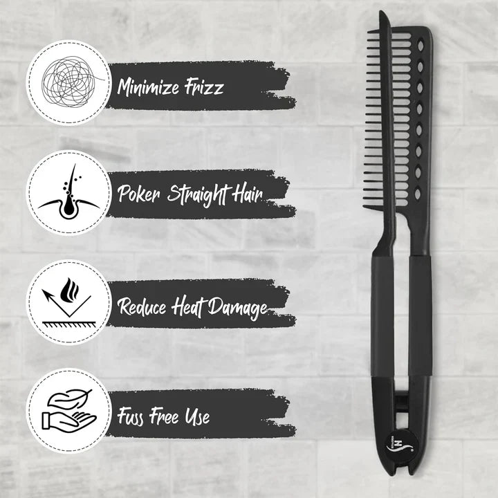 Lisslune | Smoothing Brush – Warm Air Comb for Effortless Hair Styling