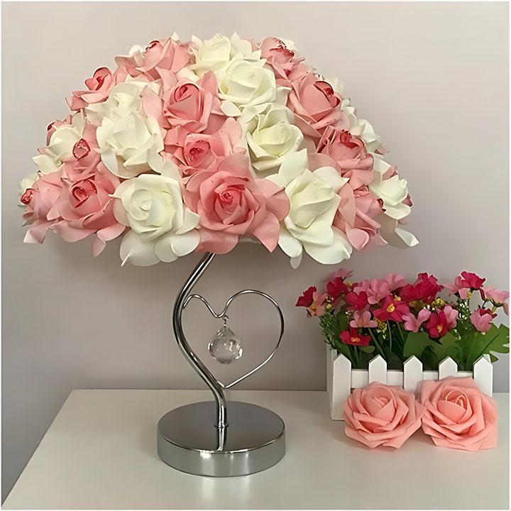 Lisslune | RoseLuxe - Elegant decorative lamp with silver stand