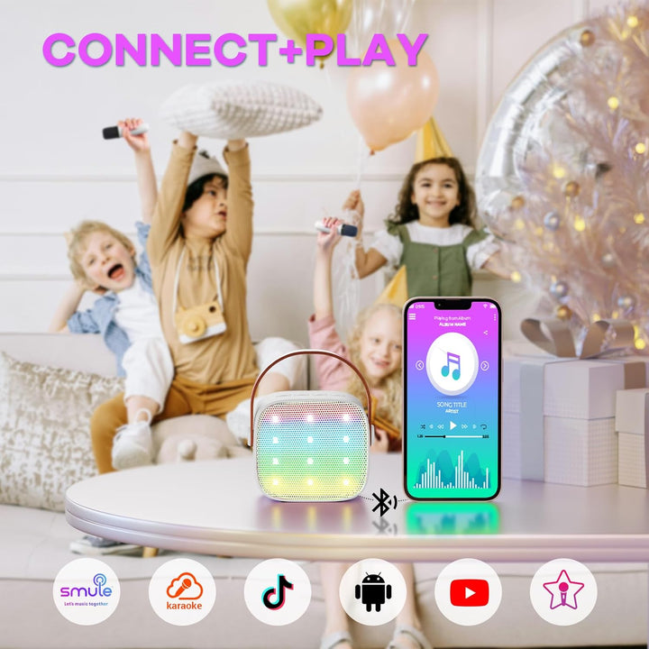 Lisslune | Portable Mini Karaoke Machine with Bluetooth Speaker & 2 Wireless Mics – Veylo