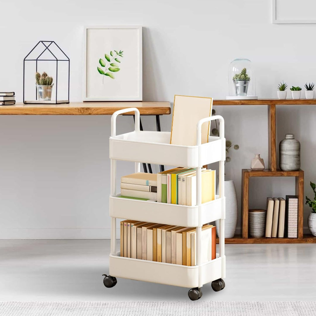Lisslune | Rolling Utility Cart with Wheels & Handle – Veyora