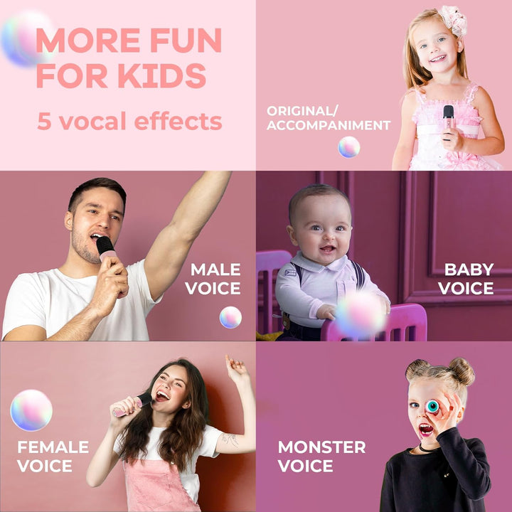 Lisslune | Portable Mini Karaoke Machine with Bluetooth Speaker & 2 Wireless Mics – Veylo