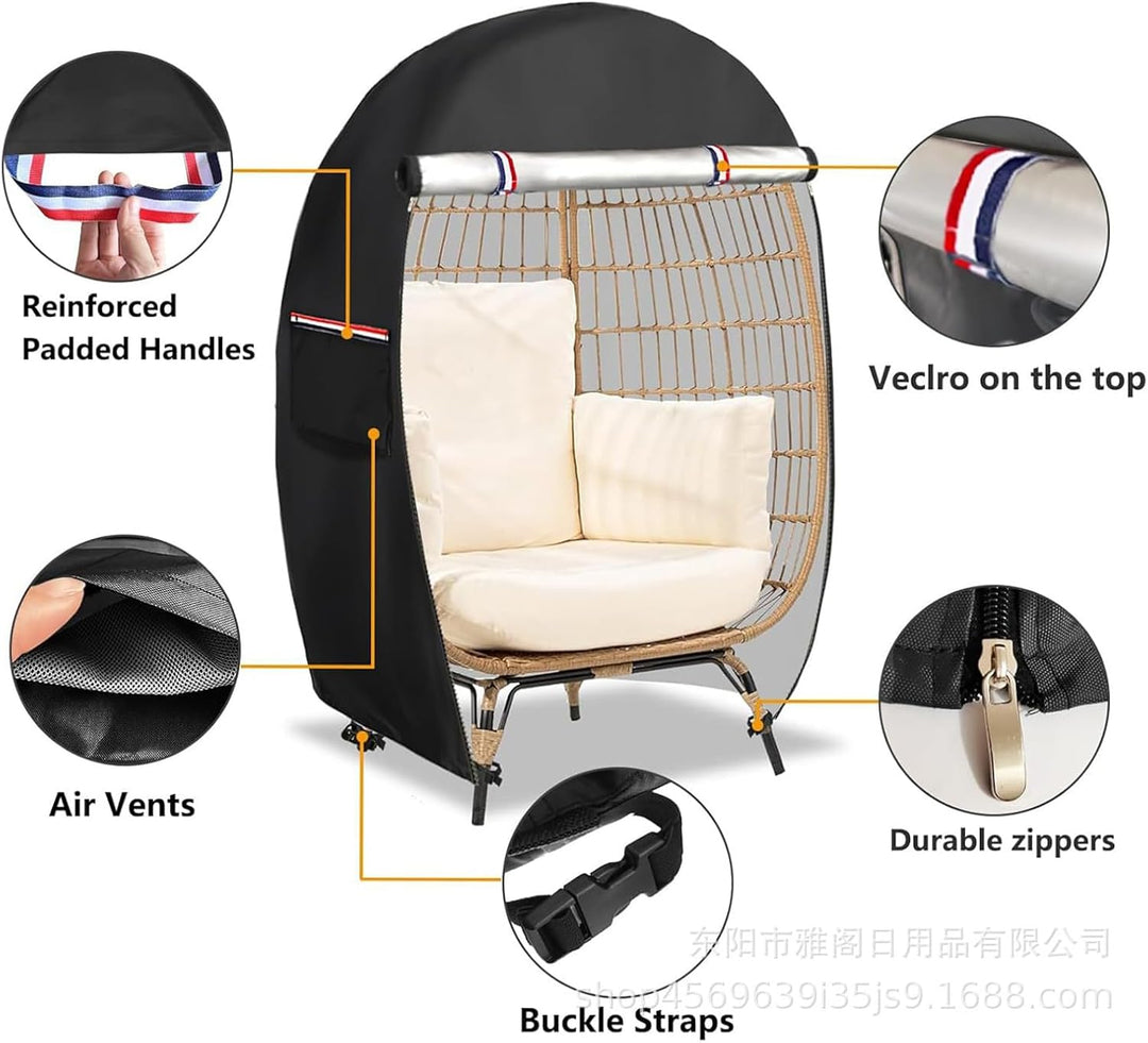 Lisslune | Waterproof Egg Chair Cover with Double Zipper – Solara